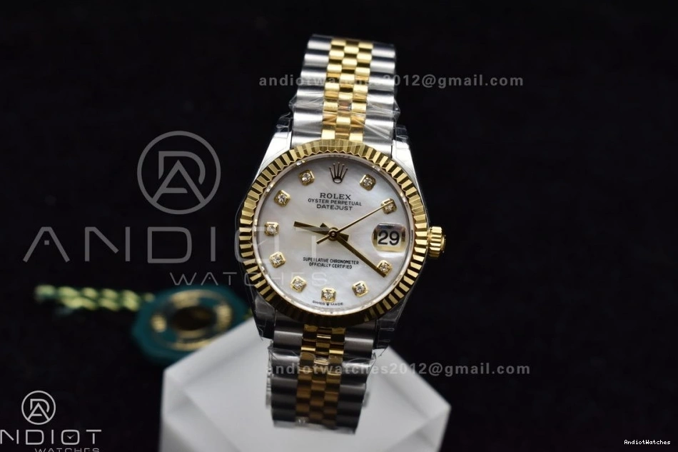 Dial GSF Diamond 542 Bracelet 316L YG MOP 278271 Ladies President 31 DateJust Steel On Colorful 0515
